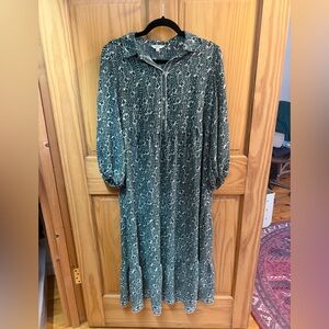Max Studio Teal Long Sleeve Dress